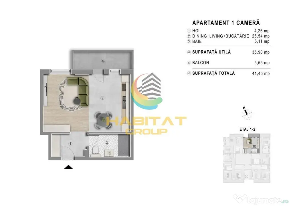 GARSONIERA Popesti Leordeni/Biruintei Bloc Nou-Dezvoltator - Popesti Leordeni (Bucuresti-Ilfov)