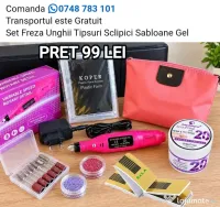 Set Freza Unghii Gel constructie Tipsuri șabloane sclipici 