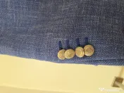 Sacou bărbătesc Adina Buzatu, albastru texturat, mărimea 48 