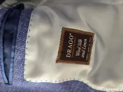 Sacou bărbătesc Adina Buzatu, albastru texturat, mărimea 48 