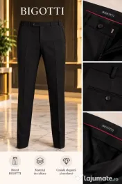 Pantaloni de costum bărbătești Bigotti – negri, mărimea 50 