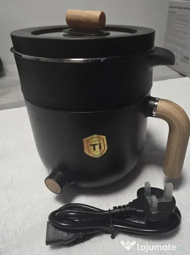 Oală electrică Audecook cu accesoriu pentru gătit la abur