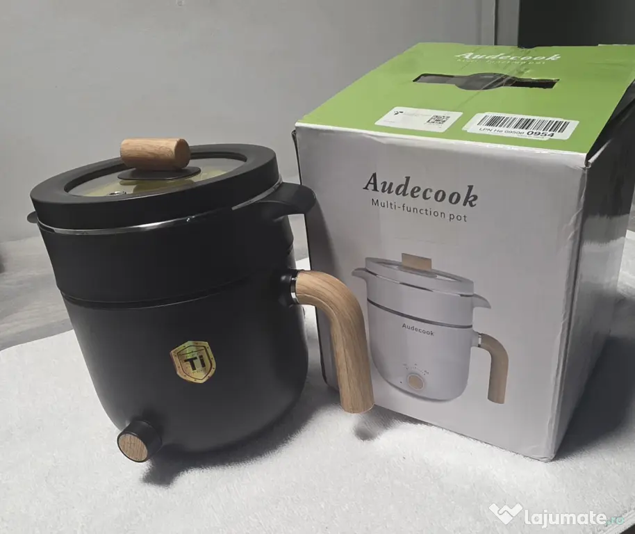 Oală electrică Audecook cu accesoriu pentru gătit la abur