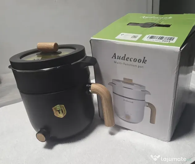 Oală electrică Audecook cu accesoriu pentru gătit la abur