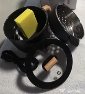 Oală electrică Audecook cu accesoriu pentru gătit la abur