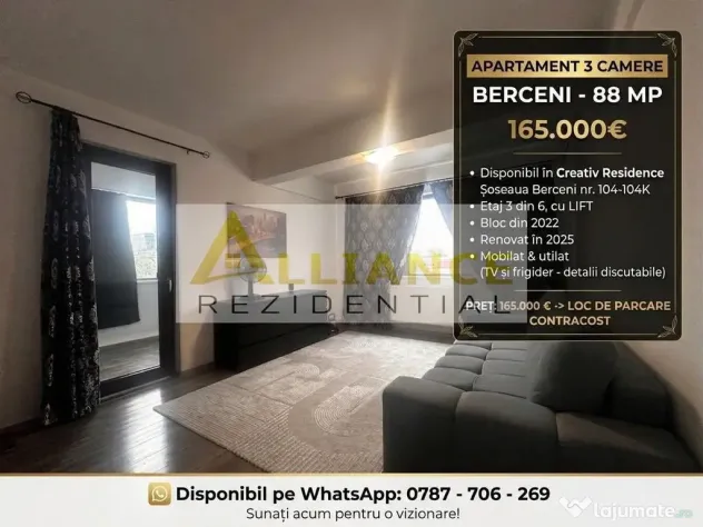 3 CAMERE APARTAMENT - Creativ Rezidence - 88mp- 165.000 - Bucuresti (Bucuresti-Ilfov)