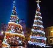 Brazi luminoși metalici profesionali decorati 8 m  10 m,iluminat festiv Crăciun 