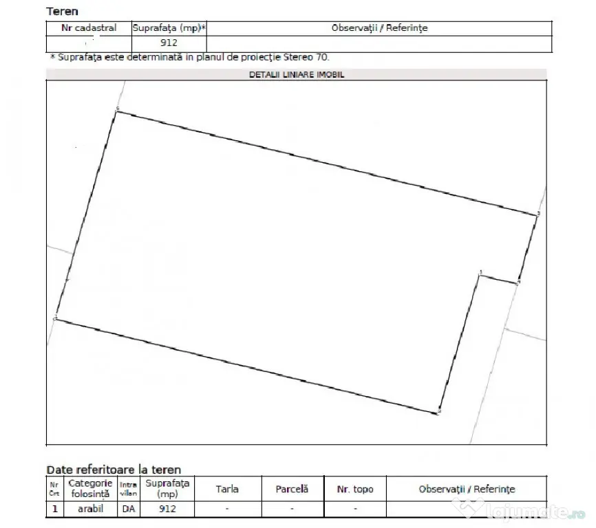 De vanzare teren intravilan in Corunca – 912 mp - Corunca (Mures)