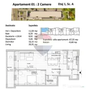 Apartament 2 camere premium, 67,55 mp utili + blacon! 