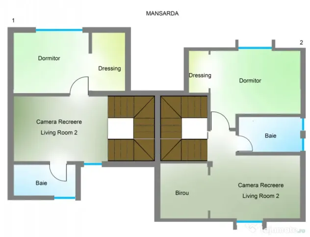Duplex NZEB, 5 camere, 4 bai, 151mp utili, zona Faget - Cluj-Napoca (Cluj)