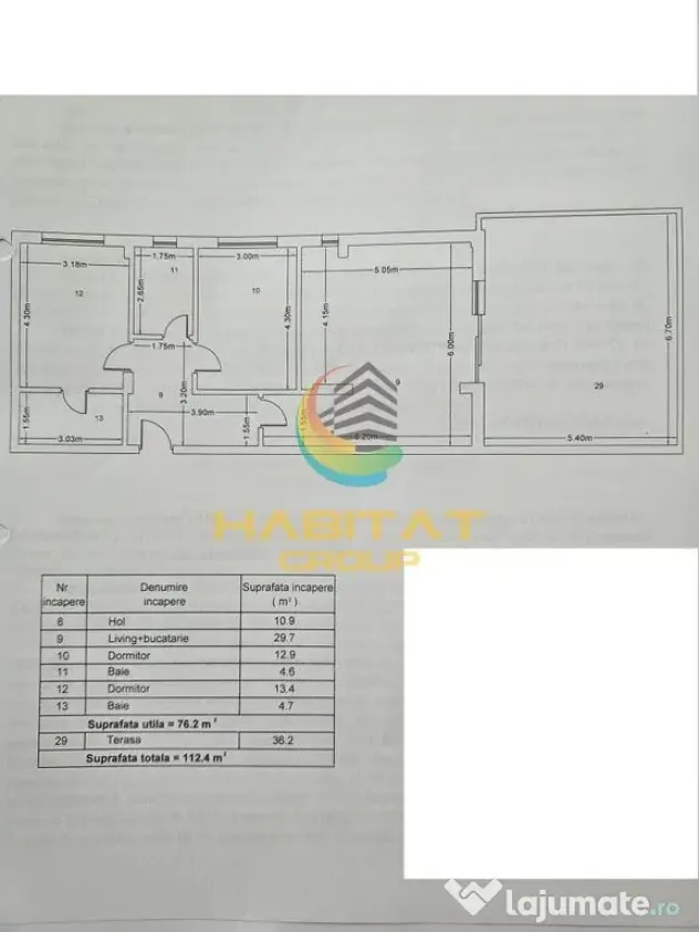 Pallady 3 cam.77 mp + terasa 36 mp mobilat utilat acte gata - Bucuresti (Bucuresti-Ilfov)