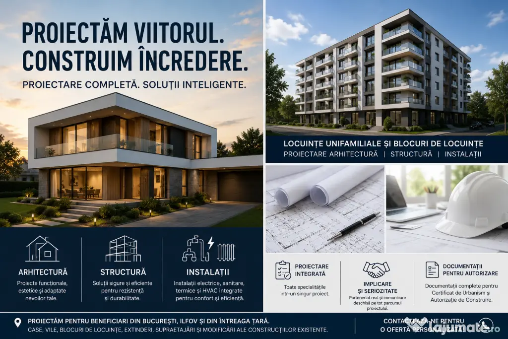 Servicii de proiectare case si blocuri de locuinte