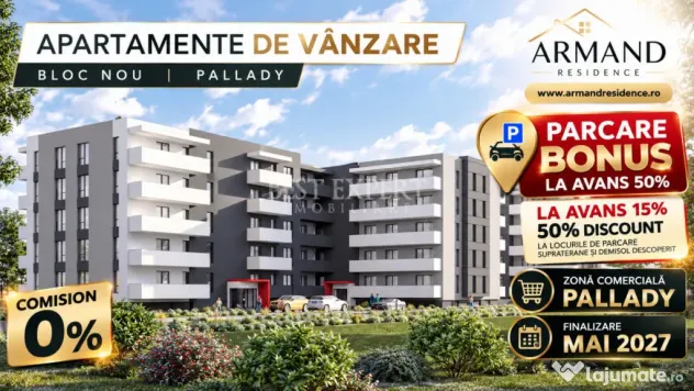 2 Camere Premium | Avans 50% | Parcare BONUS | Comision 0% | - Bucuresti (Bucuresti-Ilfov)