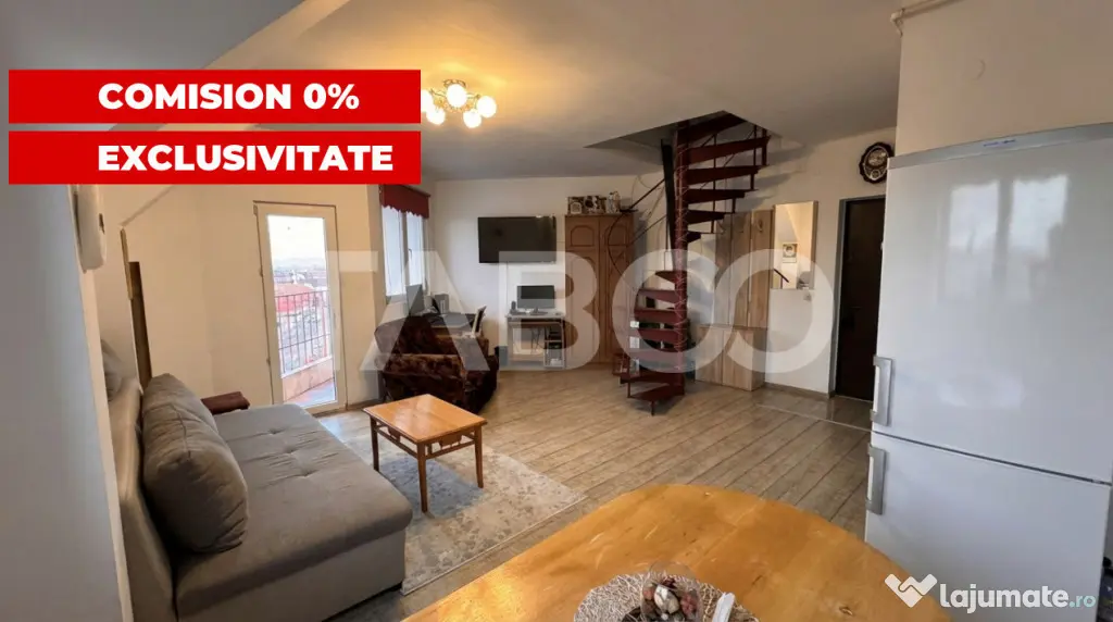 Apartament 3 camere mobilat utilat 65mp 2 BAI COMISION 0% Va - Sibiu (Sibiu)