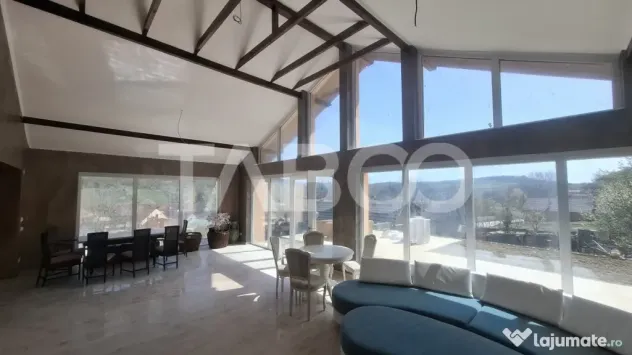 Casa de vanzare 405 mp utili 2 garaje 250 mp terase Slimnic - Slimnic (Sibiu)