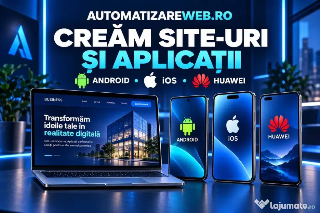 Creare site web, Programator PHP Web Developer, Aplicatii iOS, Aplicatii Android