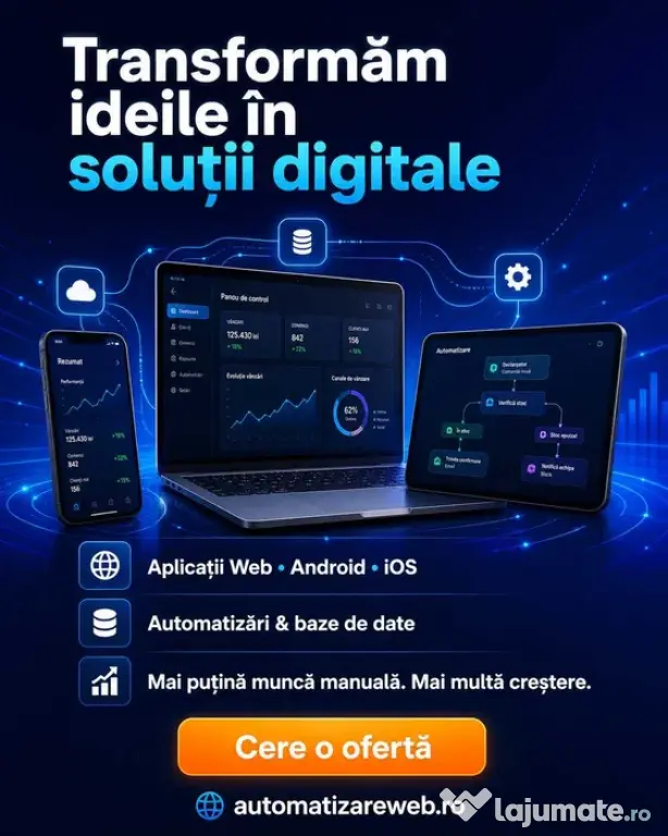 Creare site web, Programator PHP Web Developer, Aplicatii iOS, Aplicatii Android