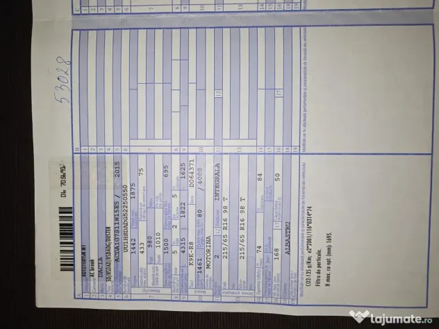 Dacia Duster 2015 1.5 dCi 4x4 Ediție Flotă Petrom -Scuturi Oțel Înălțată Factory