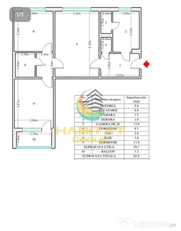 Pallady 3 camere 63 mp acte gata de mutare IDEAL INVESTITIE - Bucuresti (Bucuresti-Ilfov)