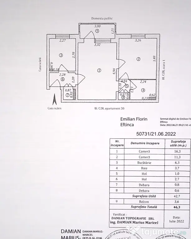Apartament 2 Camere Tiglina 1 – Etaj 2/4, Centrală Termică, Izolat - Galati (Galati)