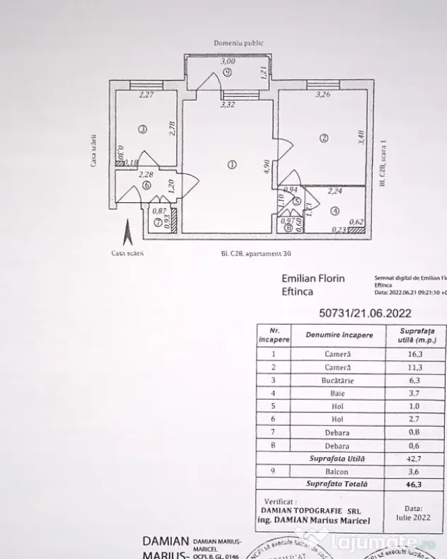 Apartament 2 Camere Tiglina 1 – Etaj 2/4, Centrală Termică, Izolat - Galati (Galati)