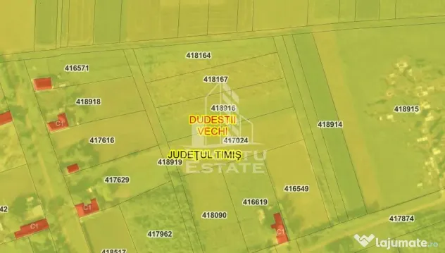 Teren 2.572 mp Dudeștii Vechi la 23.000 € - Dudestii Vechi (Timis)