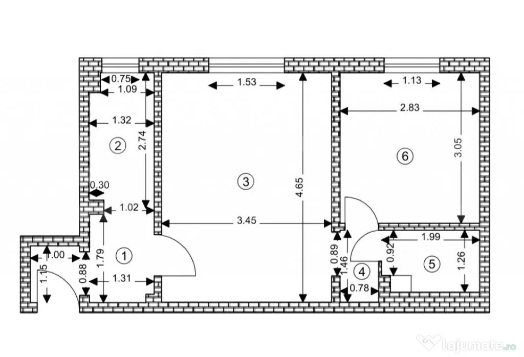 Apartament 2 camere, 35,30 mp, zona Electroprecizia - Sacele (Brasov)