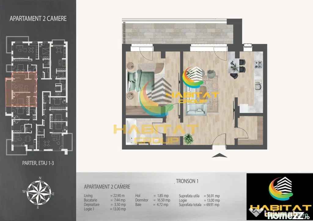 Apartament 2 camere - 7 min de metro Nicolae Teclu - Bucuresti (Bucuresti-Ilfov)