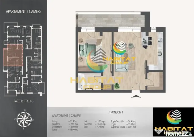 Apartament 2 camere - 7 min de metro Nicolae Teclu - Bucuresti (Bucuresti-Ilfov)