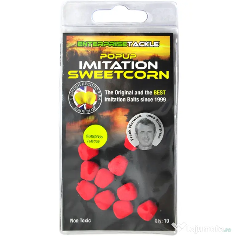 ENTERPRISE TACKLE POPUP SWEETCORN RED UNFLAVOURED 10buc.