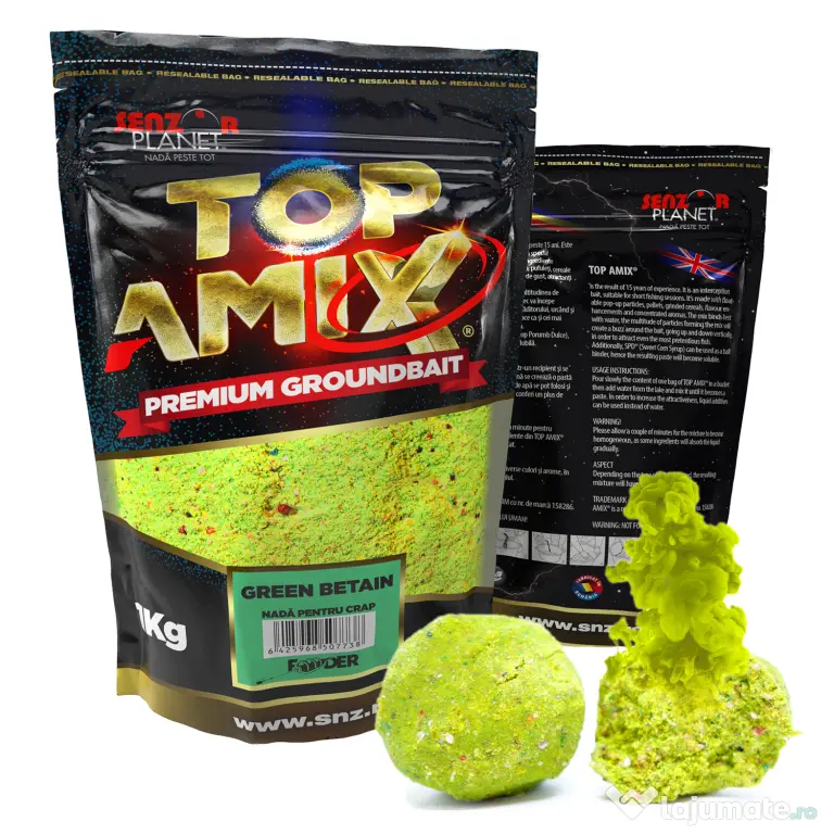 SENZOR PLANET TOP AMIX METHOD FEEDER GREEN BETAIN 1kg