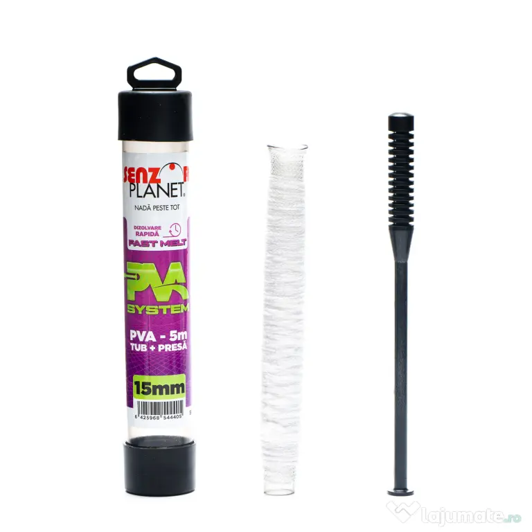 SENZOR PLANET KIT PLASA SOLUBILA FAST MELT 15mm PVA SYSTEM + TIJA COMPRESIE, 5m