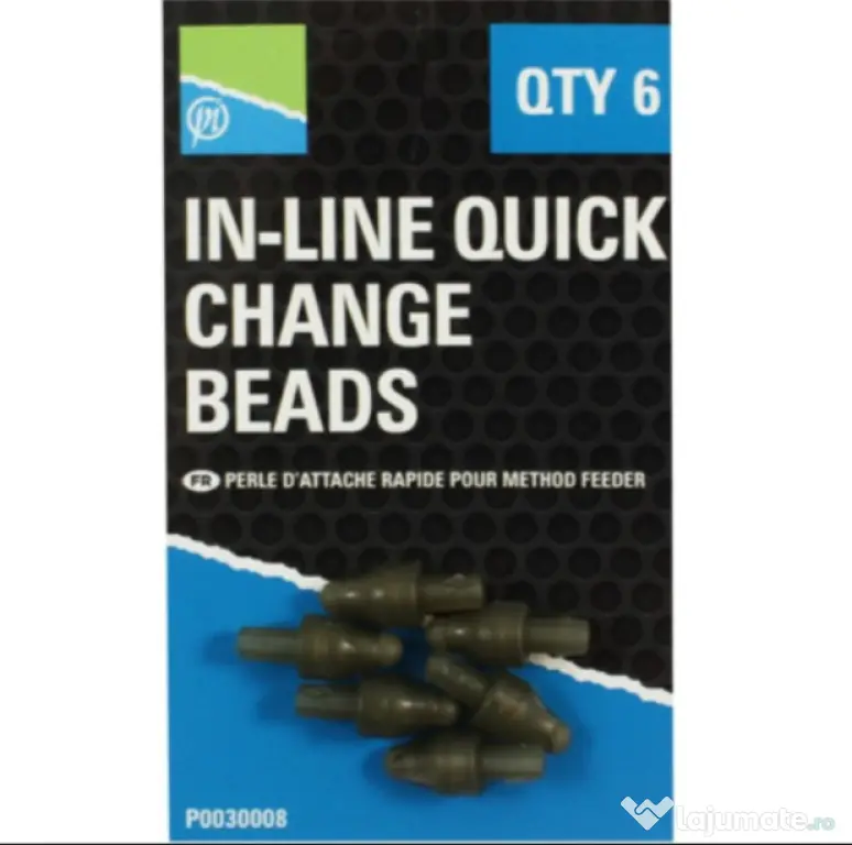 PRESTON CONECTOR SCHIMBARE RAPIDĂ RIG PRESTON IN-LINE QUICK CHANGE BEADS, 6buc