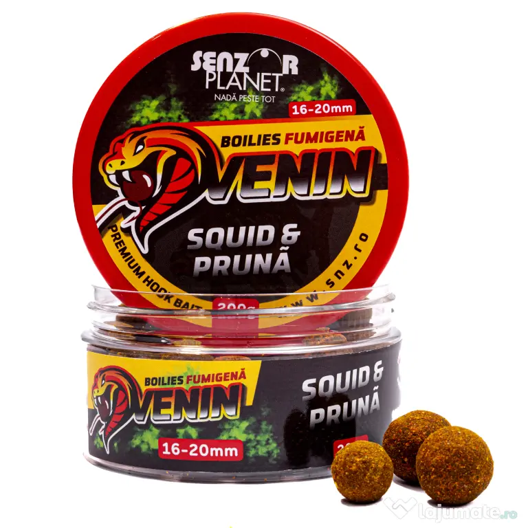 SENZOR PLANET BOILIES FUMIGENA VENIN PENTRU CARLIG SQUID & PRUNA 16-20mm 200g