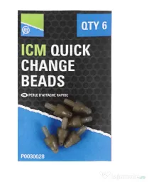 PRESTON CONECTOR SCHIMBARE RAPIDA RIG PRESTON ICM QUICK CHANGE BEADS, 6buc