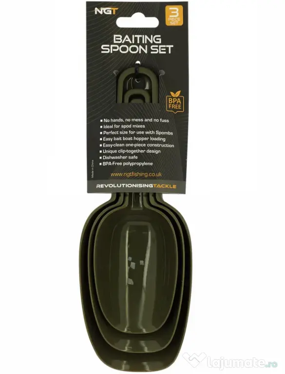 NGT PALETE DE NADIRE SMALL NGT BAITING SPOON, 3pc