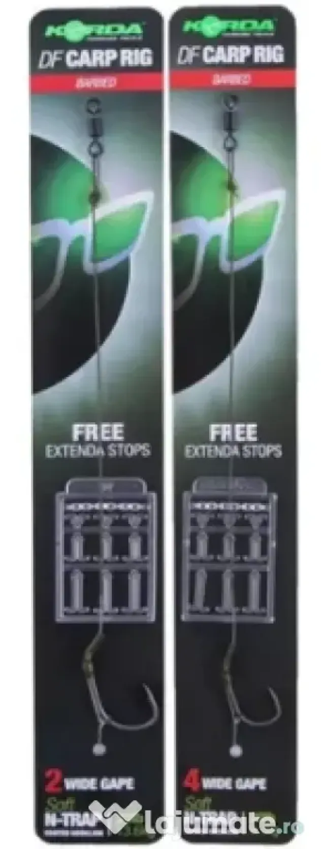 KORDA MONTURA KORDA WIDE GAPE N-TRAP, FREE EXTENDA STOPS 20lb, Nr 4