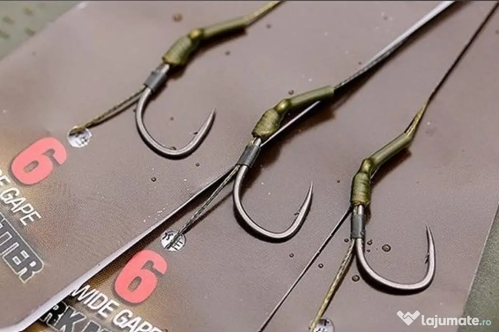 KORDA RIG KORDA CARP RIG DARK MATTER WIDE GAPE + FREE EXTENDA STOPS, 1buc Nr 8/15lb