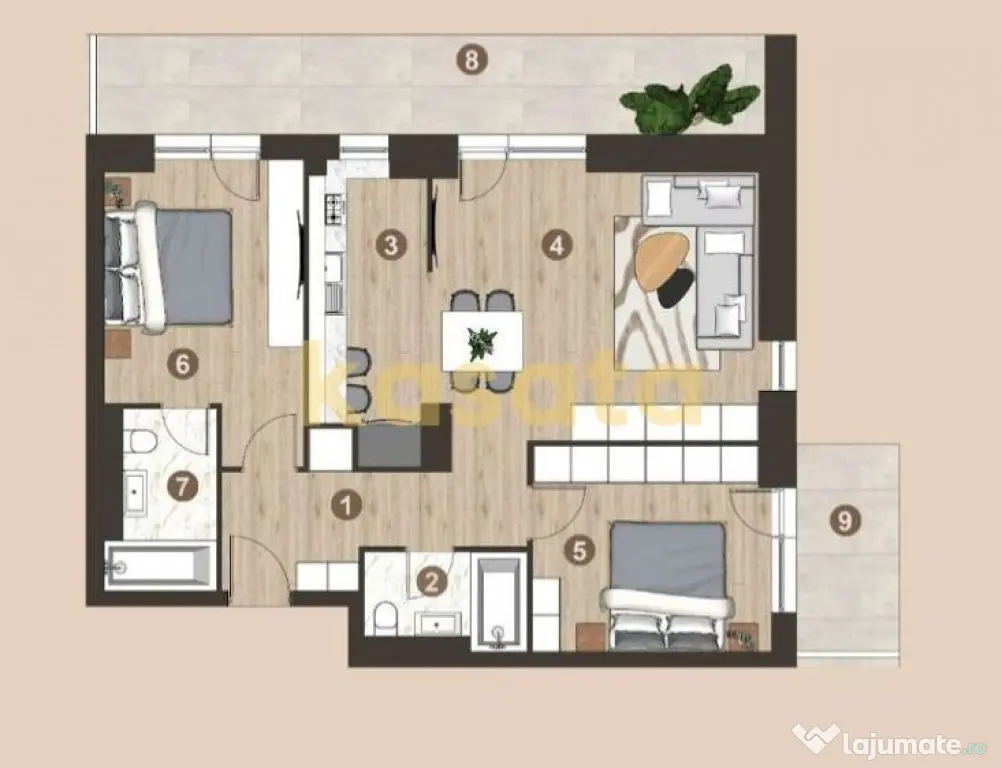 3 camere I et3 I 2 bai I First Estates I 74 utili - Bucuresti (Bucuresti-Ilfov)