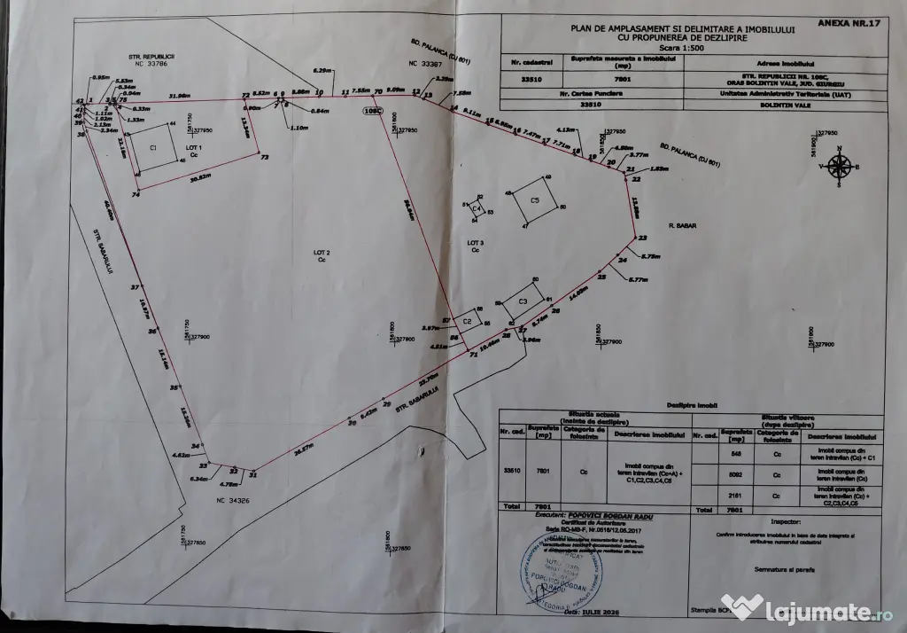 Teren intravilan de vanzare Urgent 7253mp