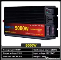Invertor Easun 5000W/4000/3000W 24V DC -220V, Sinus pur