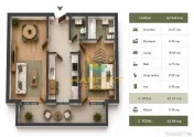 Apartament 2 camere - 2 bai - Premium