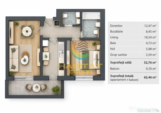 Apartament 2 camere - 2 bai - Pallady - Bucuresti (Bucuresti-Ilfov)