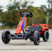 Go-Kart electric pentru copii 70W, 12V 4.5Ah, roti moi si telecomanda 