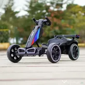 Go-Kart electric pentru copii 70W, 12V 4.5Ah, roti moi si telecomanda 
