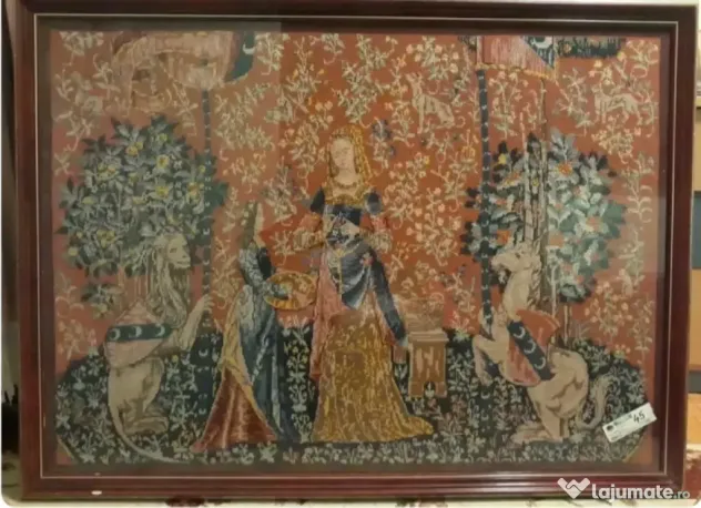 Tapiserie înrămată "Dama și Unicornul", Franța