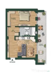 Apartament cu 2 camere de vanzare, open-space, Zona Torontalului 