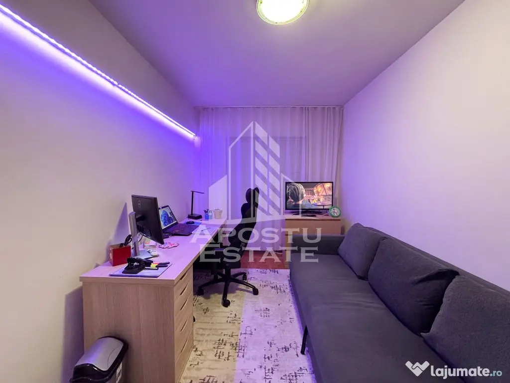 Apartament 3 camere decomandat, etaj 2/4, centrala proprie, Girocului - Timisoara (Timis)