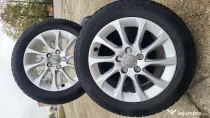 Set 4 jante originale Audi R16 + anvelope iarnă iLink 205/55 R16 91H