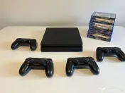 PlayStation 4 , 4 controlere, 10 jocuri, cabluri. 